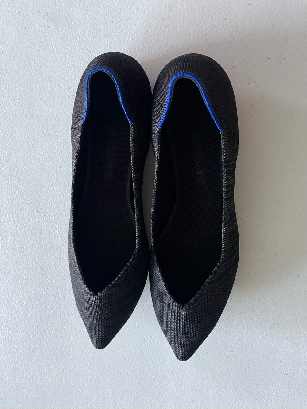 Rothy's The Point Black Pointed Toe Ballet Flats Women's Size 10